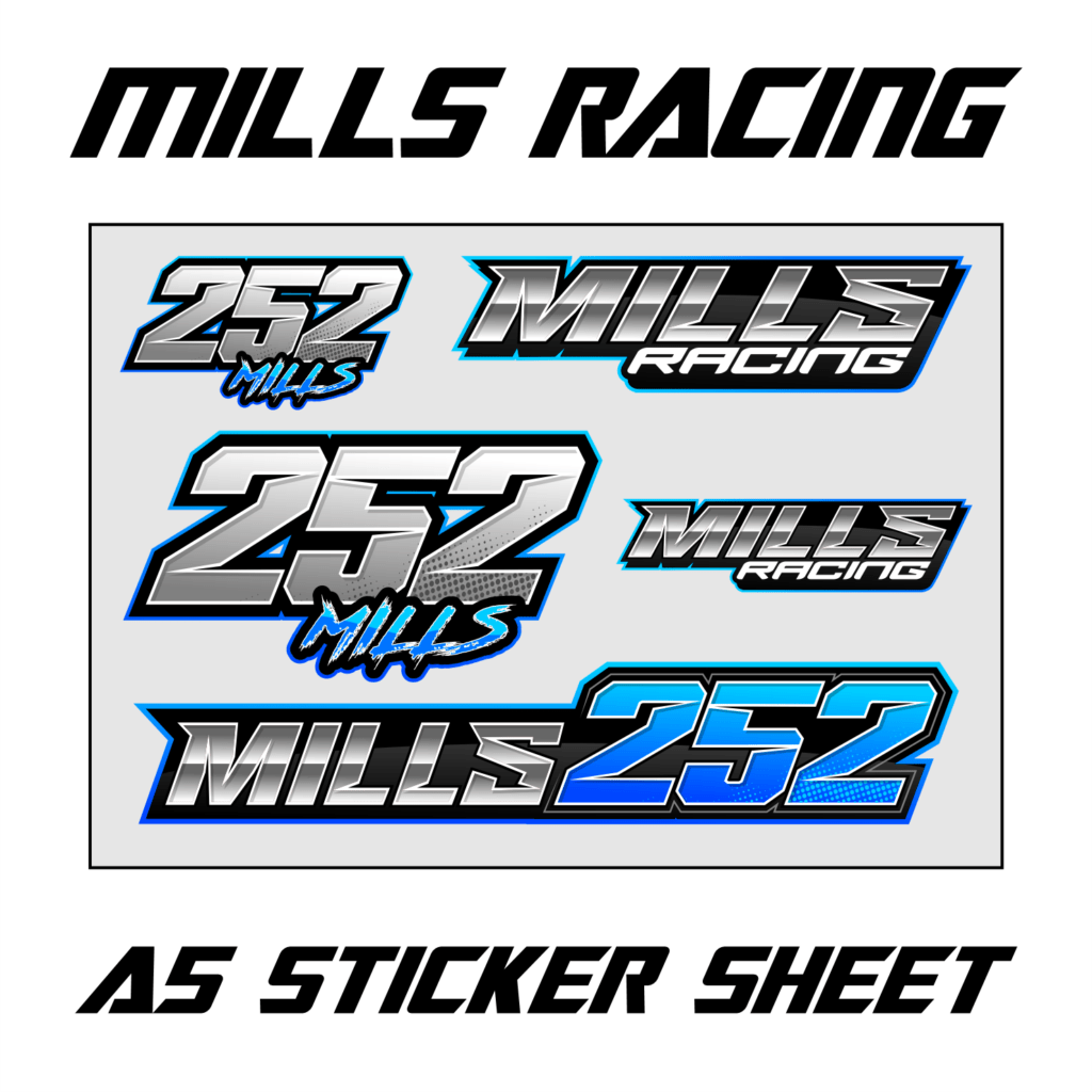 mills-racing-sticker-sheet-three-3s-apparel-and-merch